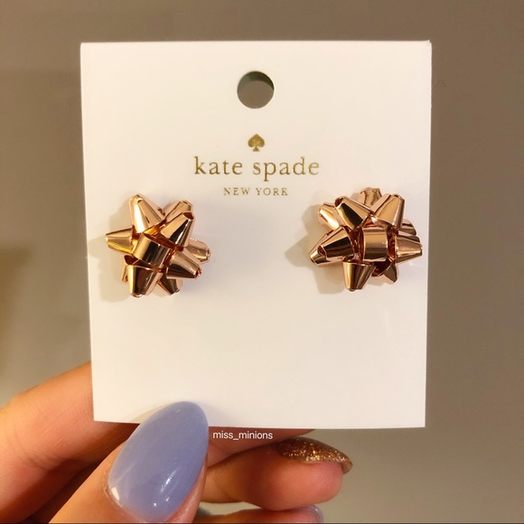 kate spade Jewelry - Kate Spade Gift Bow Earrings
